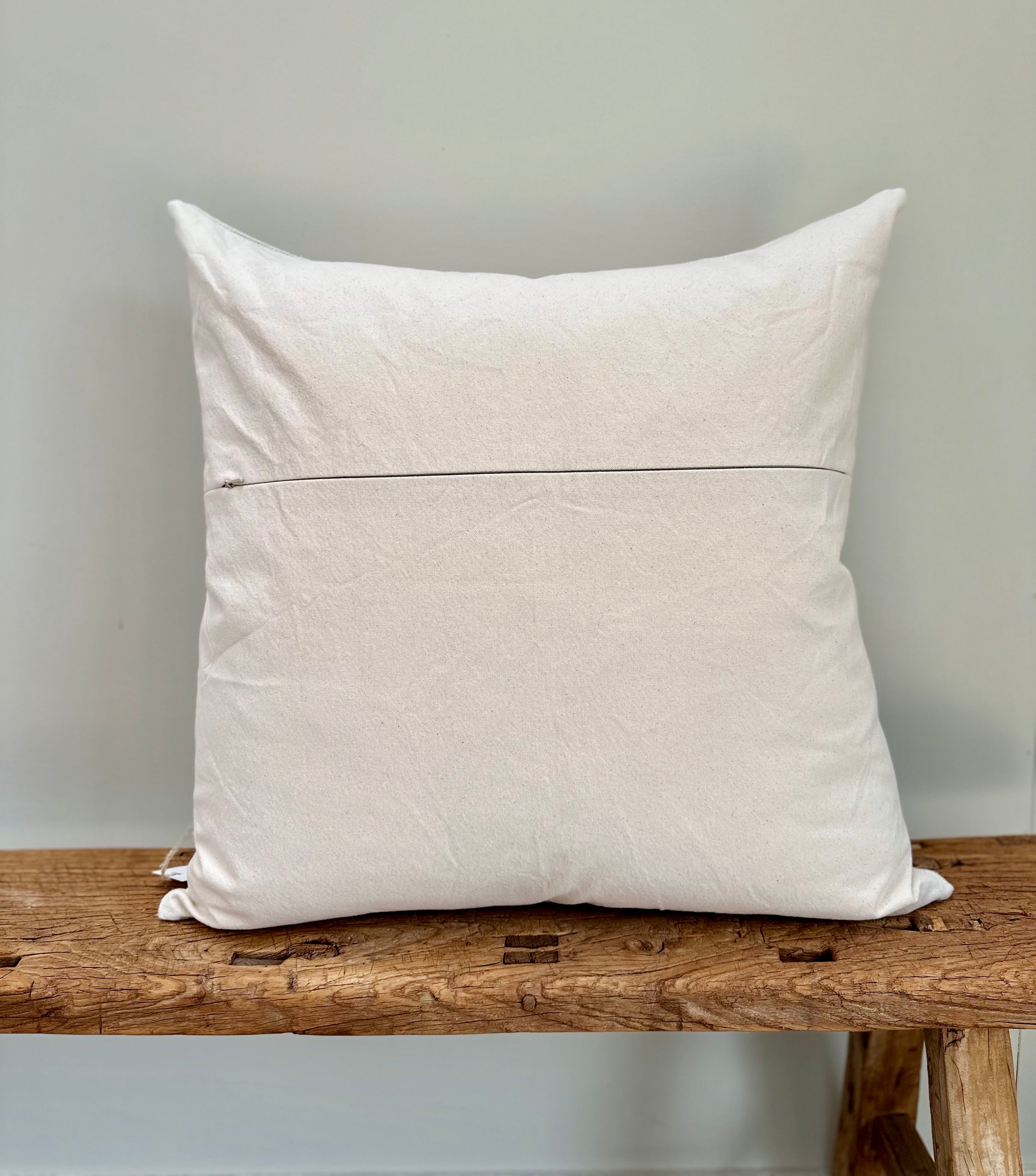 Euro grain-sack cushion 65 x 65 Blue stripe