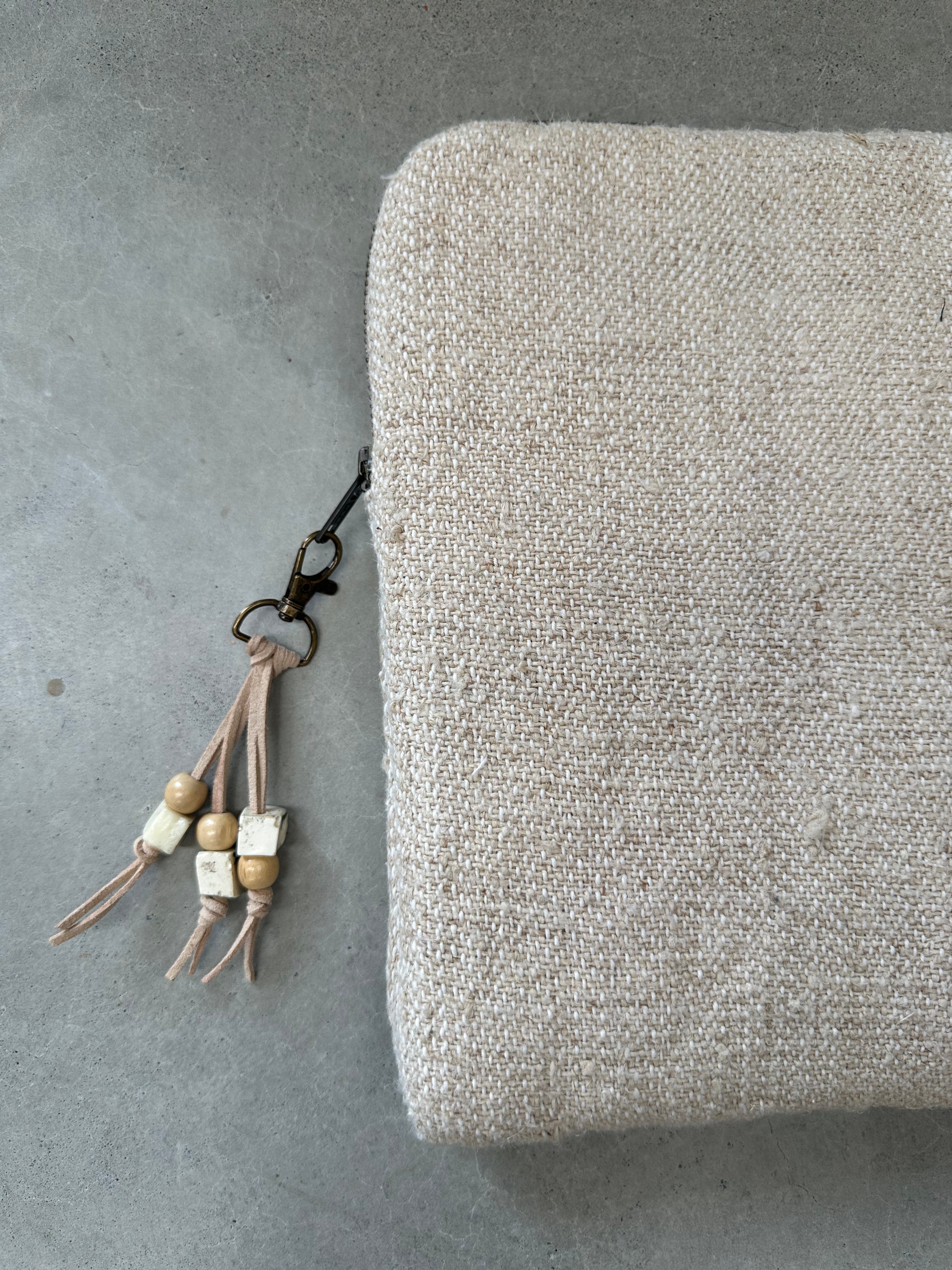 Grain-sack Lap top Sleeve with authentic stripe.