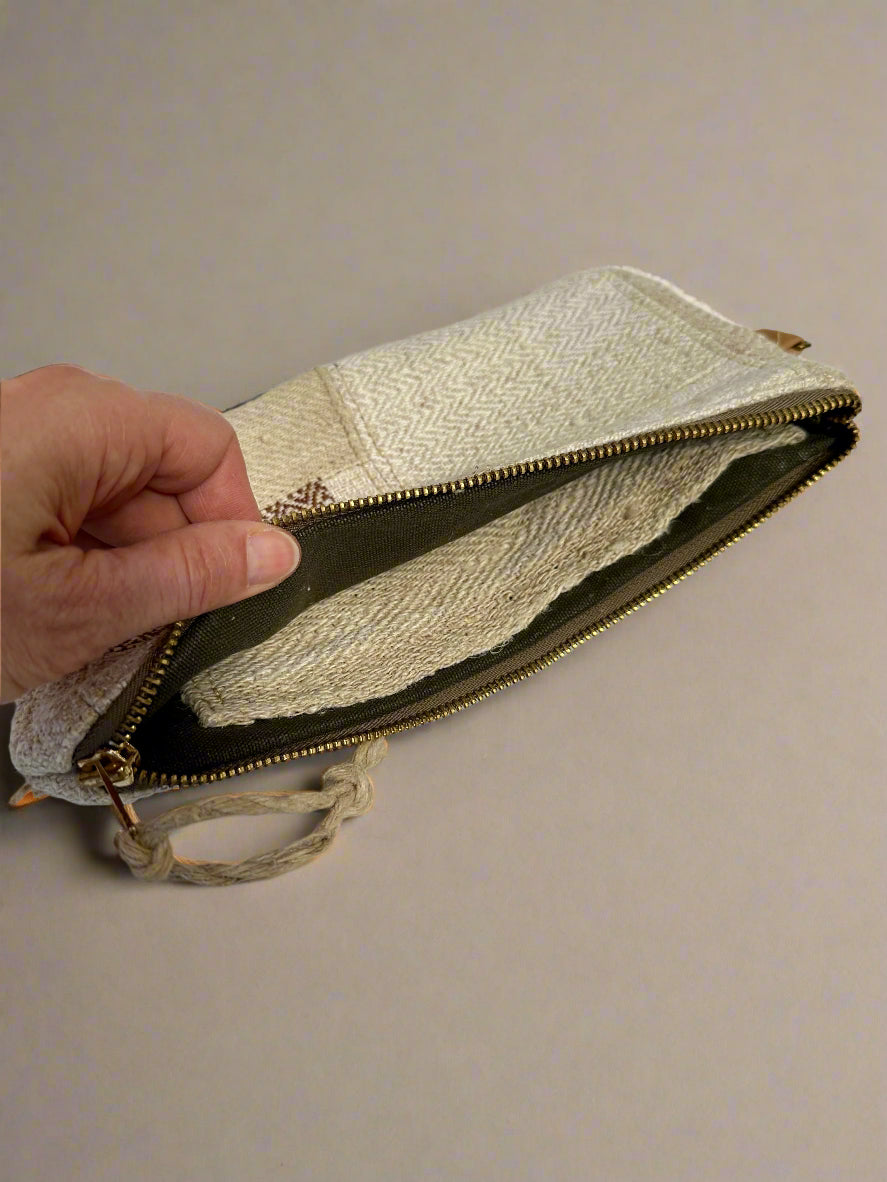 Grain-sack perfectly patched pencil case- various