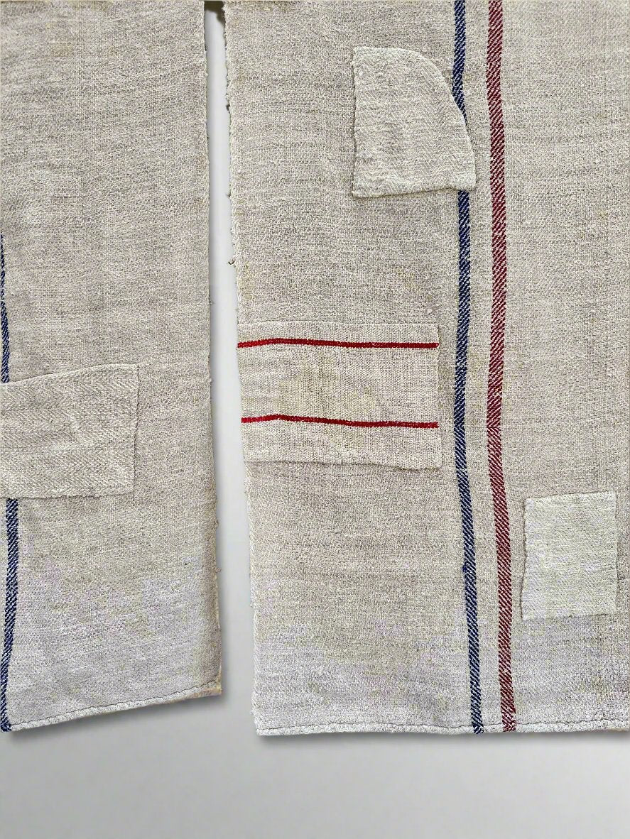 'Boro inspired Noren' VSU Grain-sack wall art