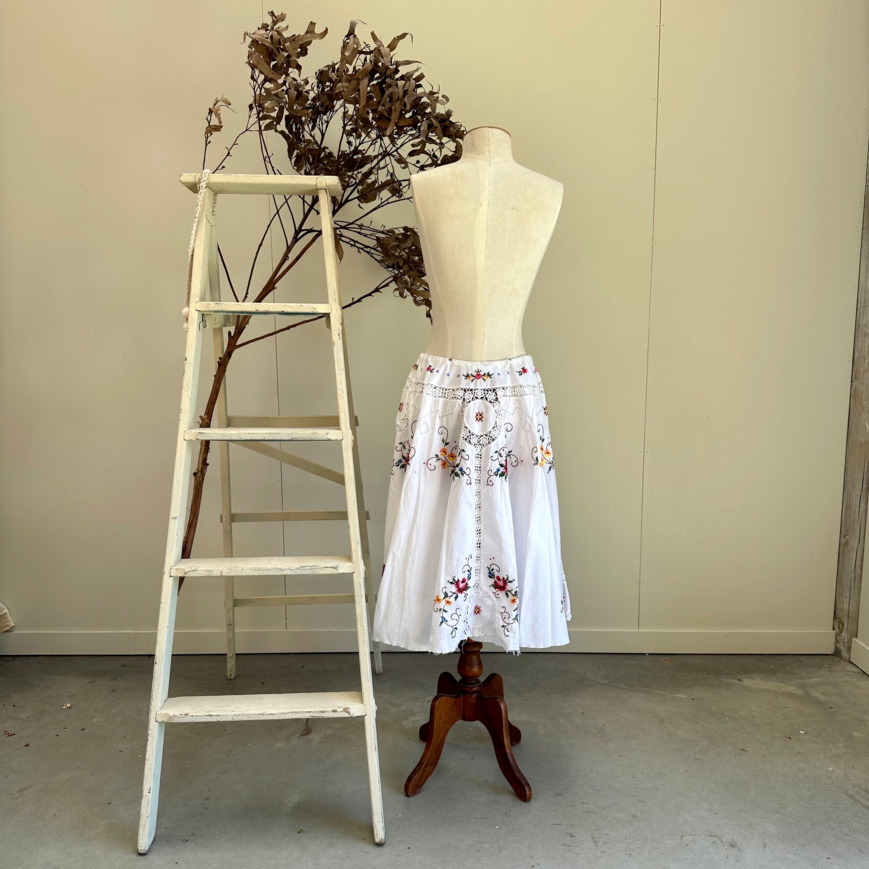 Vintage Table Cloth Skirt