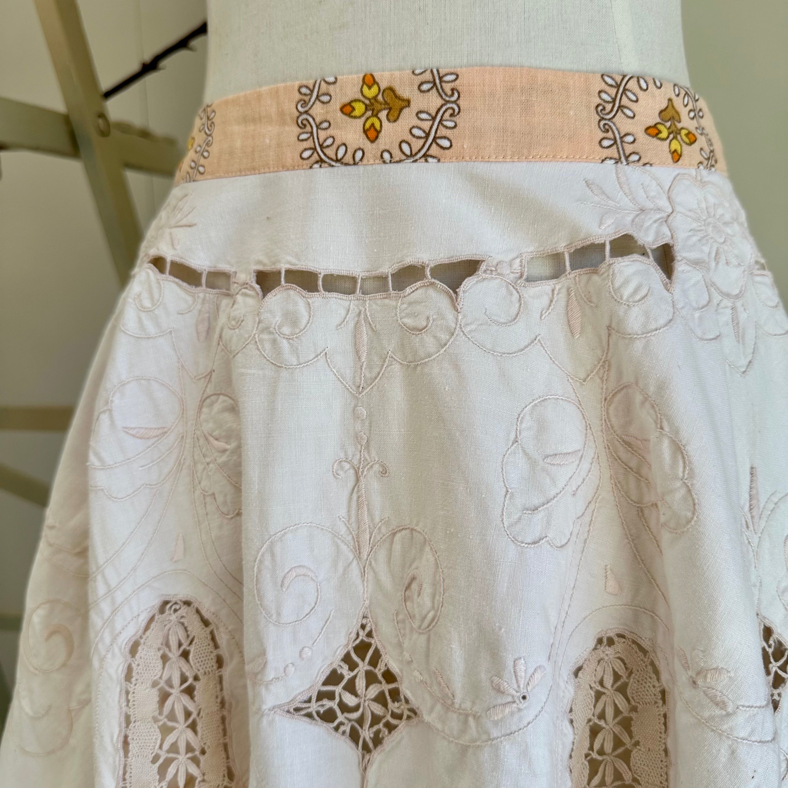 Vintage Table Cloth Skirt