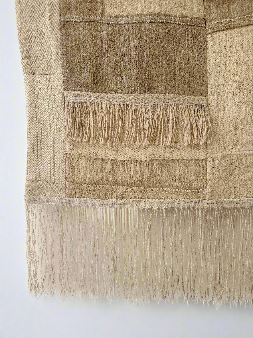 'Contained within' grain-sack wall art