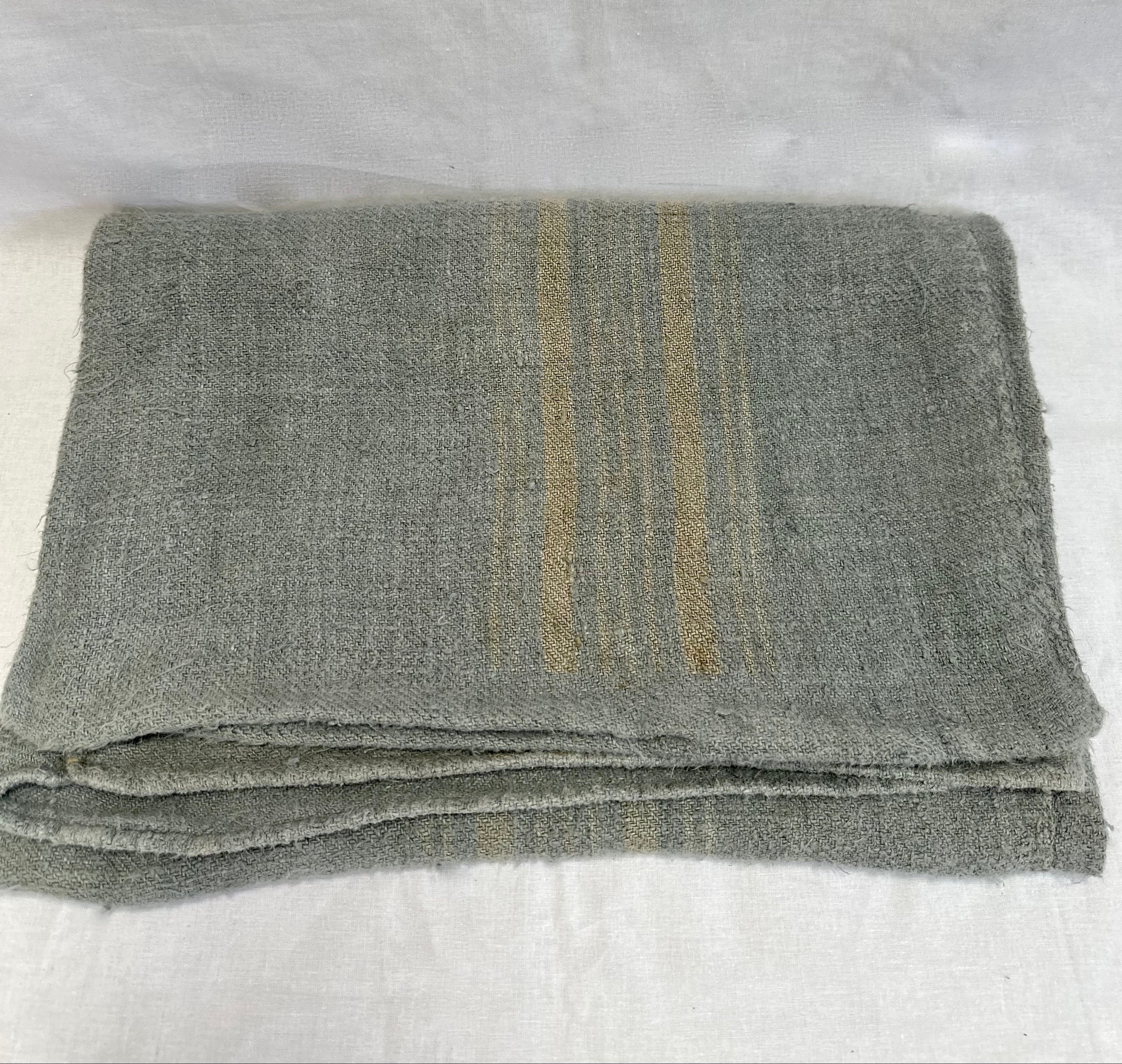 Grain-sack Pillow slip 100 x 40 Corn flower blue & gold stripe
