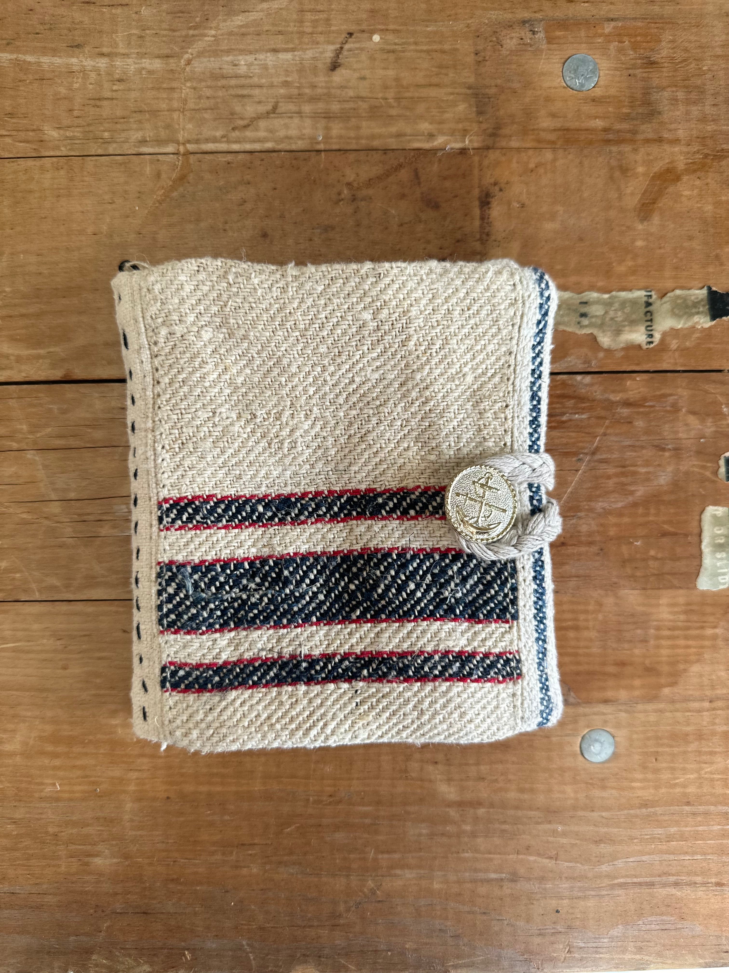 Patched grain- sack needle book case