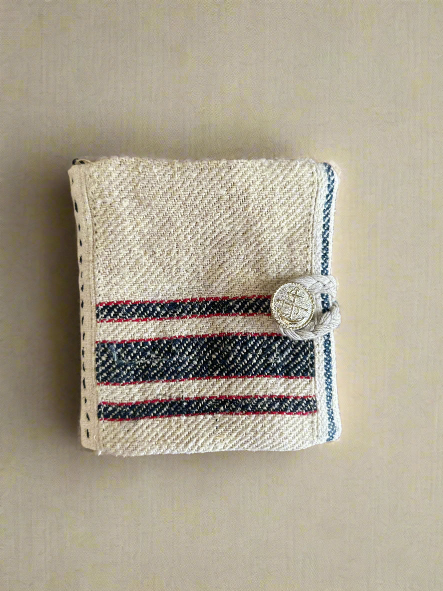 Patched grain-sack needle book case