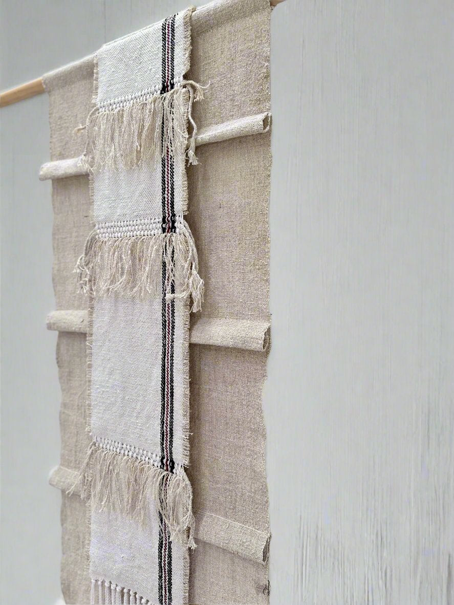 'Pulling & Folding' Grain-sack Wall art