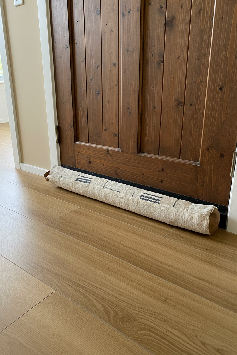 draft excluder sitting on floor