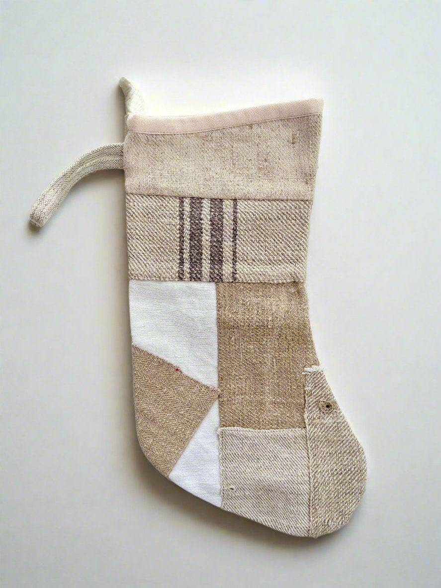 Grain- sack christmas stocking