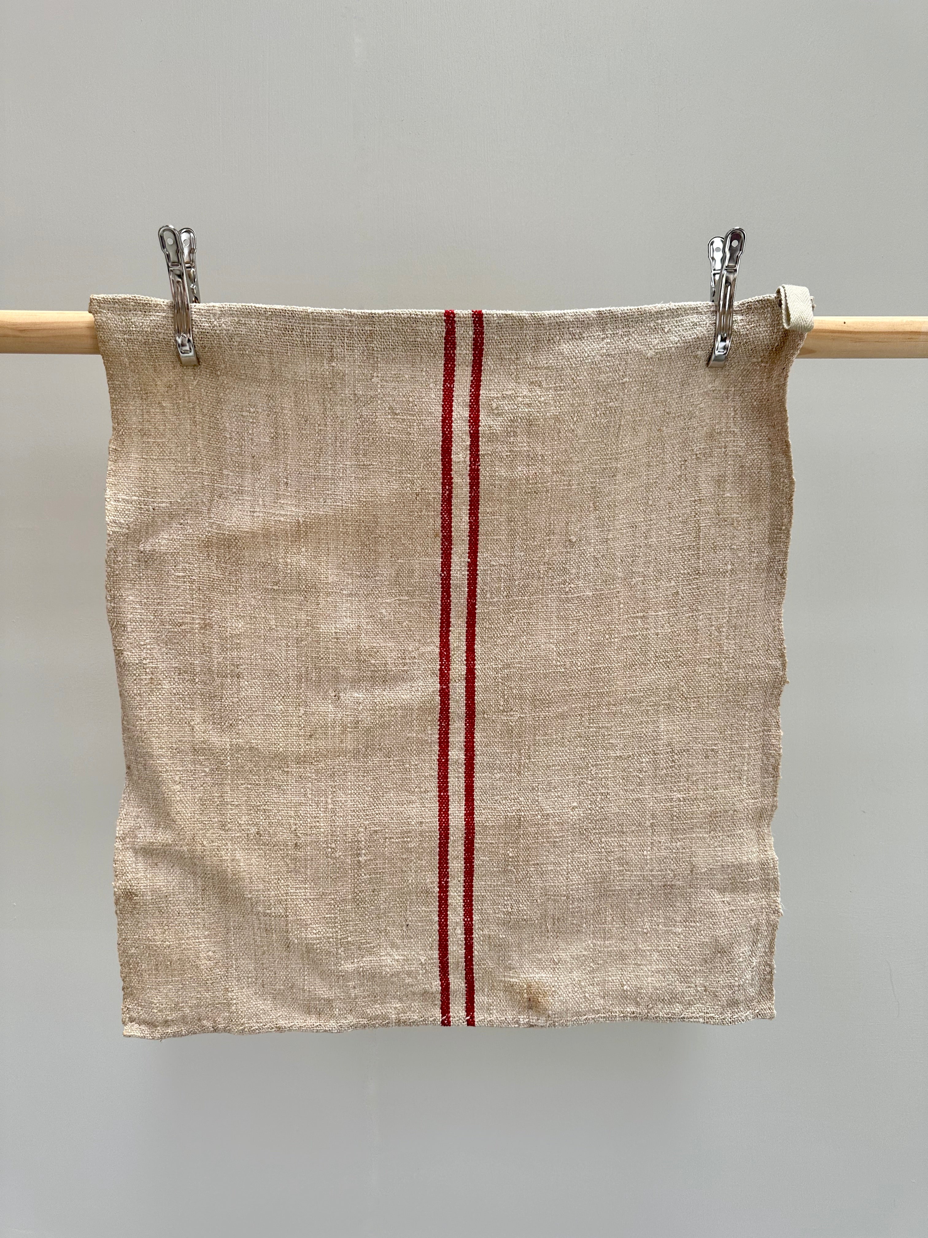 Grain-sack towel Red stripe bundle